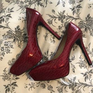 Red Gianni Bini heels